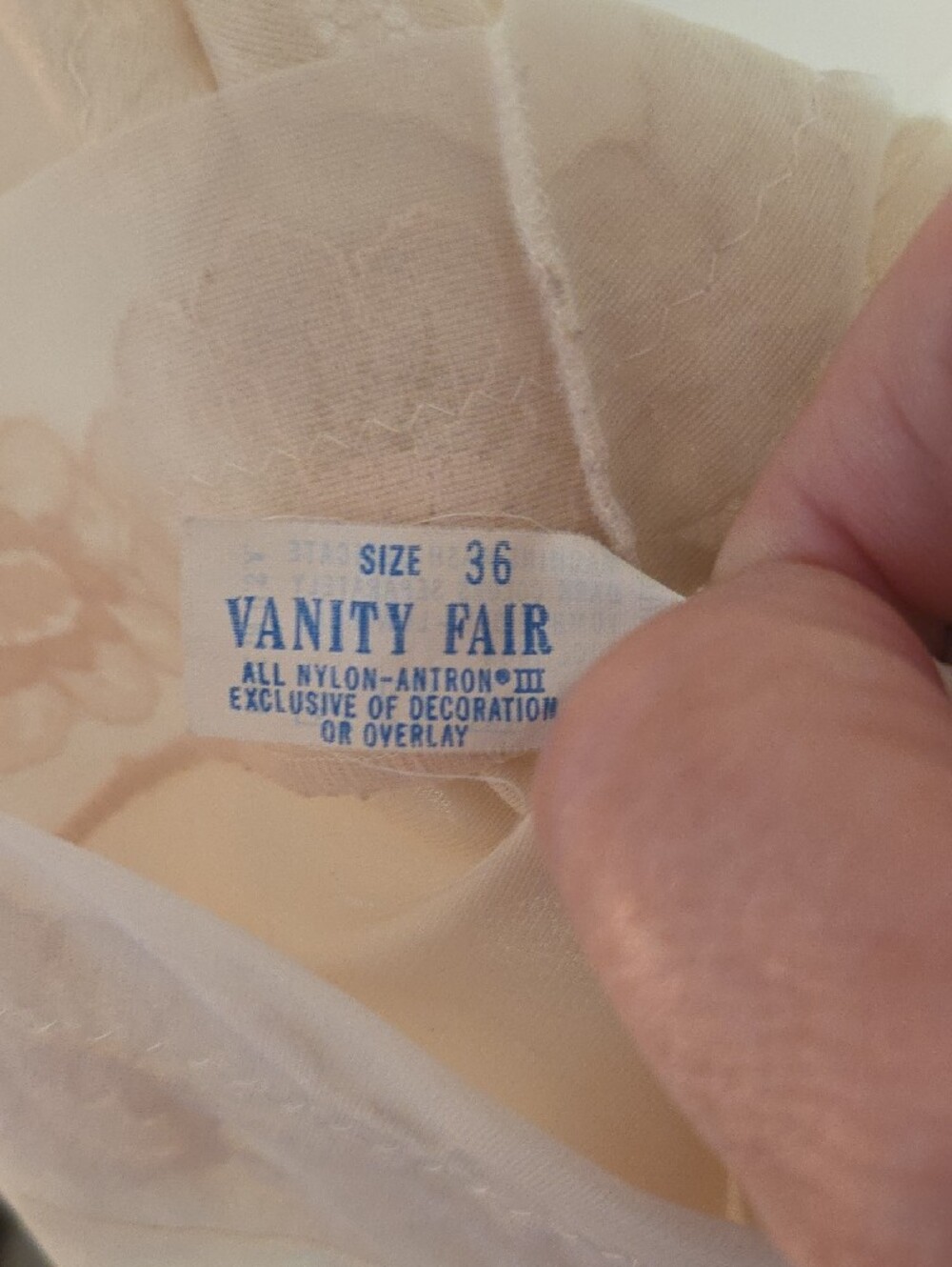 Vanity Fair Cream Lace-Trim Slip with Adjustable Straps - Picture 2 of 5